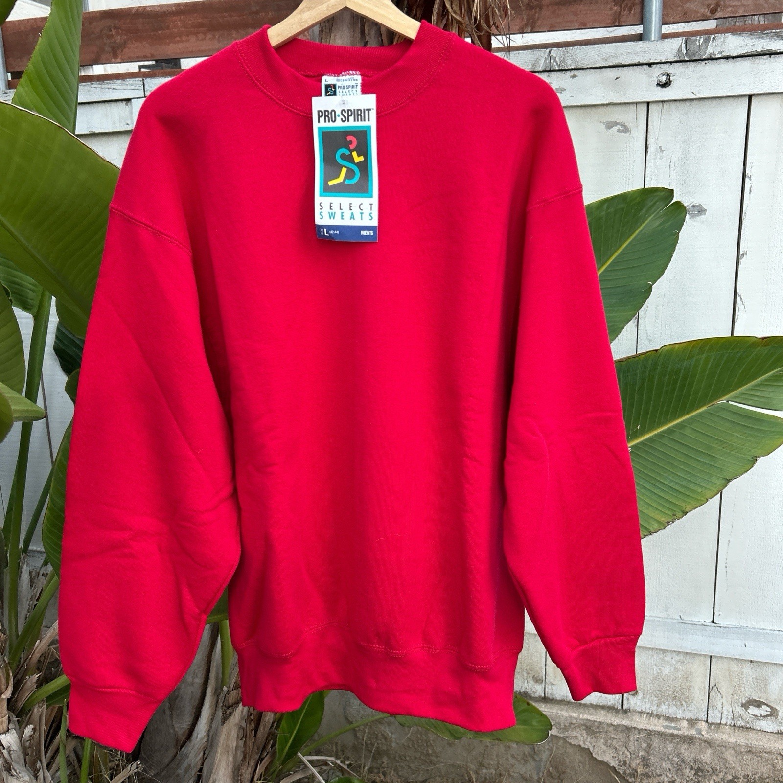 Vintage 1990s Pro Spirit Blank Crewneck NWT USA Made Red Size L