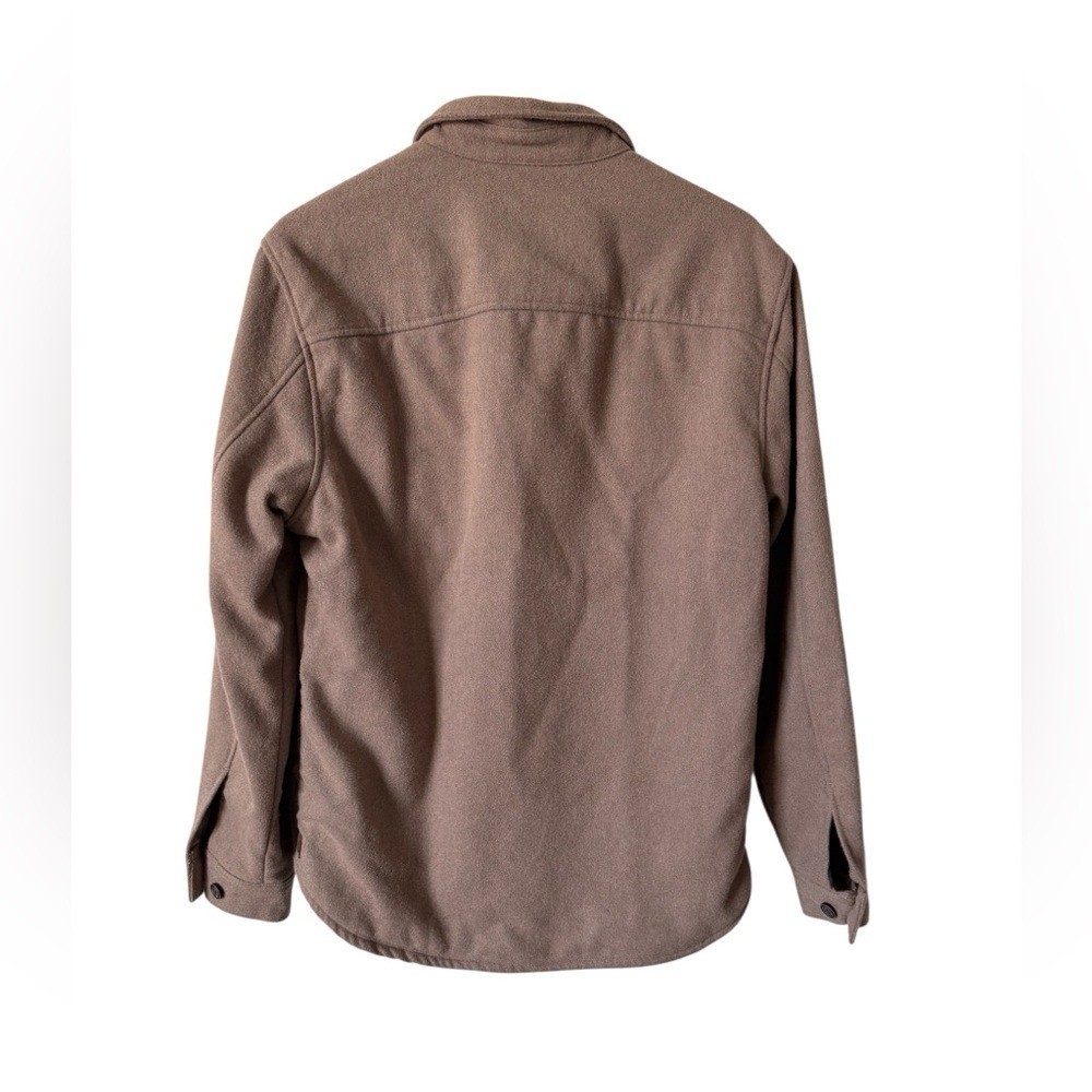 The Normal Brand Wool Blend Shirt Jacket Brown Plaid Lined M