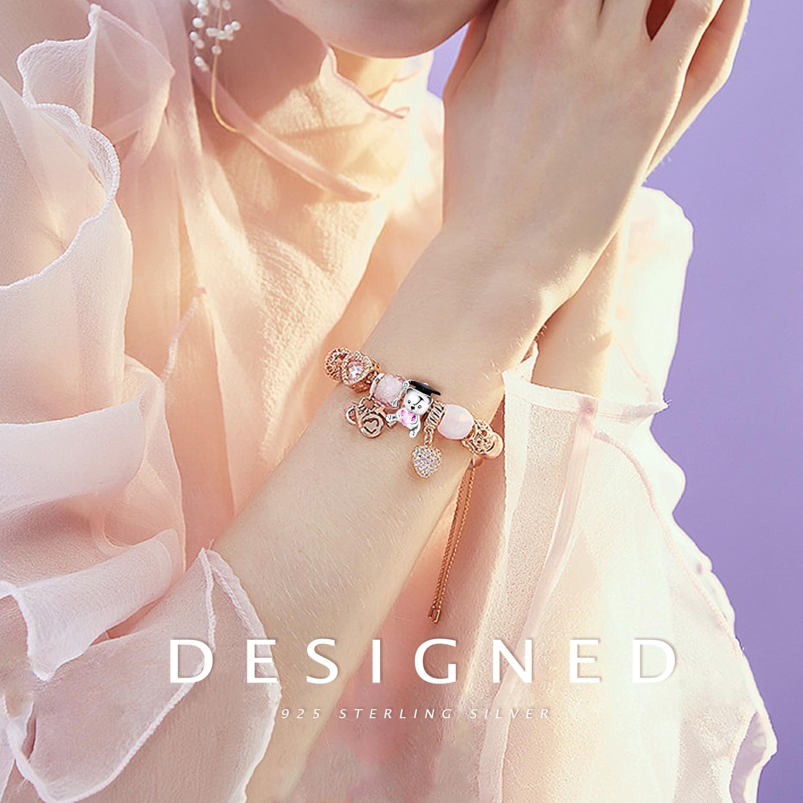NUJIFFY 925 Sterling Silver Charms Beads for Bracelets As show,