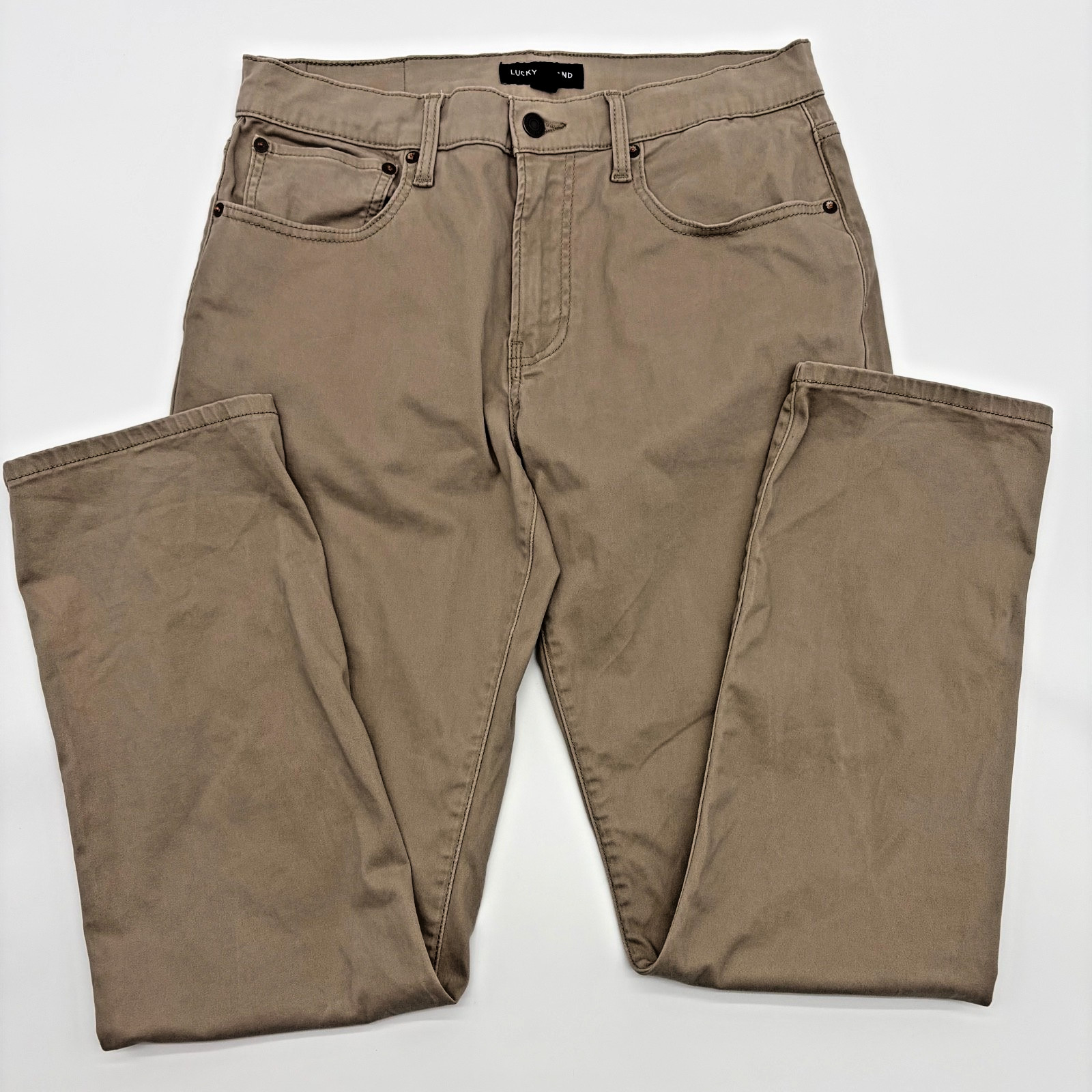 Lucky Brand 223 Men’s 32×31 (Tag 32×32) Straight Leg Stretch Tan Pants