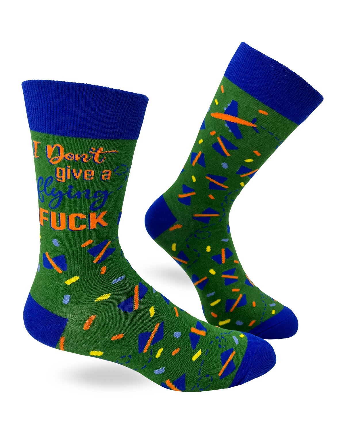 Fabdaz “I Don’t Give a Flying F**k” Funny Saying Men’s Novelty Crew Socks