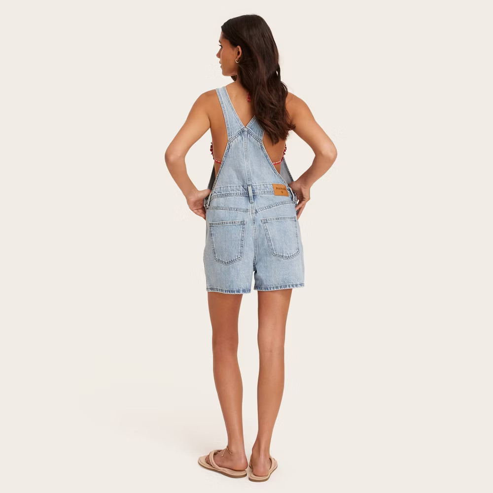 Women Denim Shortalls – Parke Light Wash XL