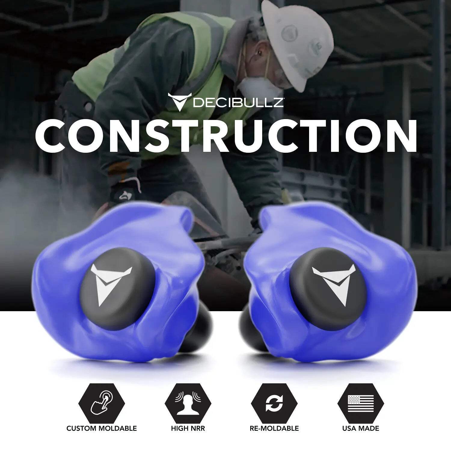 Custom Molded Earplugs 31dB NRR Pro-Pack with Case and Lanyard