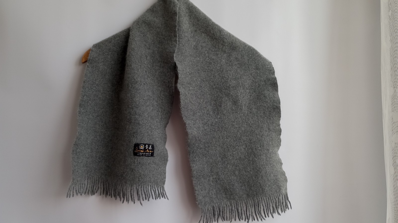Snow Lotus soft, warm,cashmere grey scarf