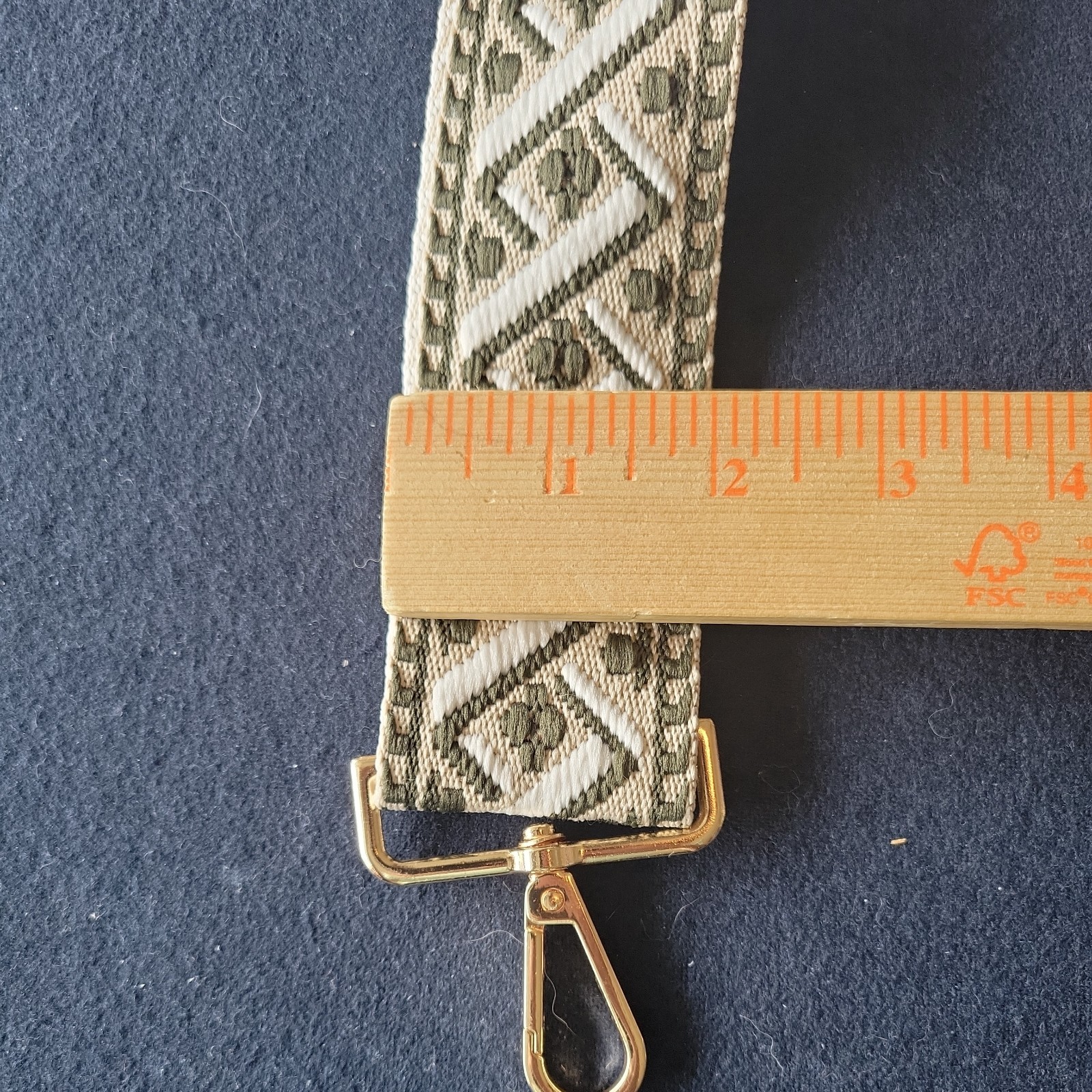 Fashion Shoulder Strap Adjustable Replacement Green/ white/ tan 2in