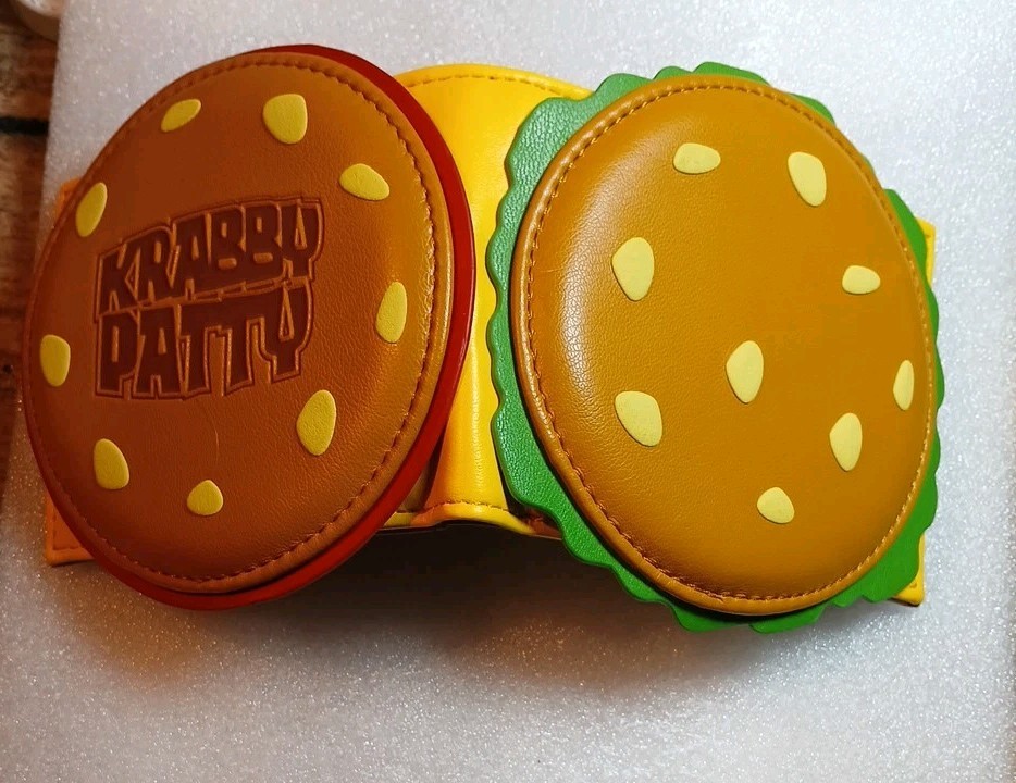 SpongeBob SquarePants Inspired Krabby Patty,bifold Wallet Unisex 4″×4″Free Ship
