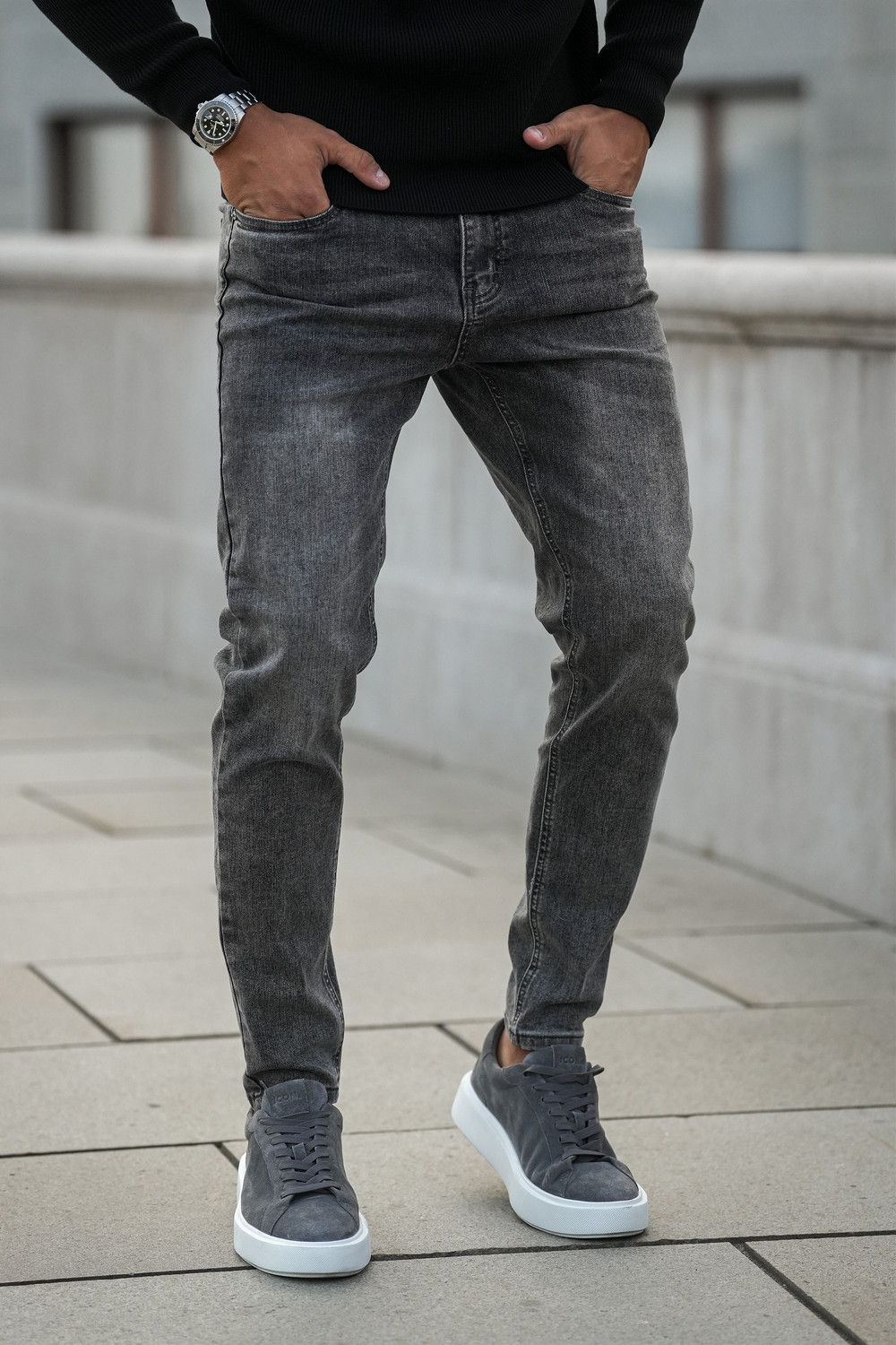 Mens Slim Fit Jeans Stretch Denim Pants Slim Skinny Casual Designer Jeans