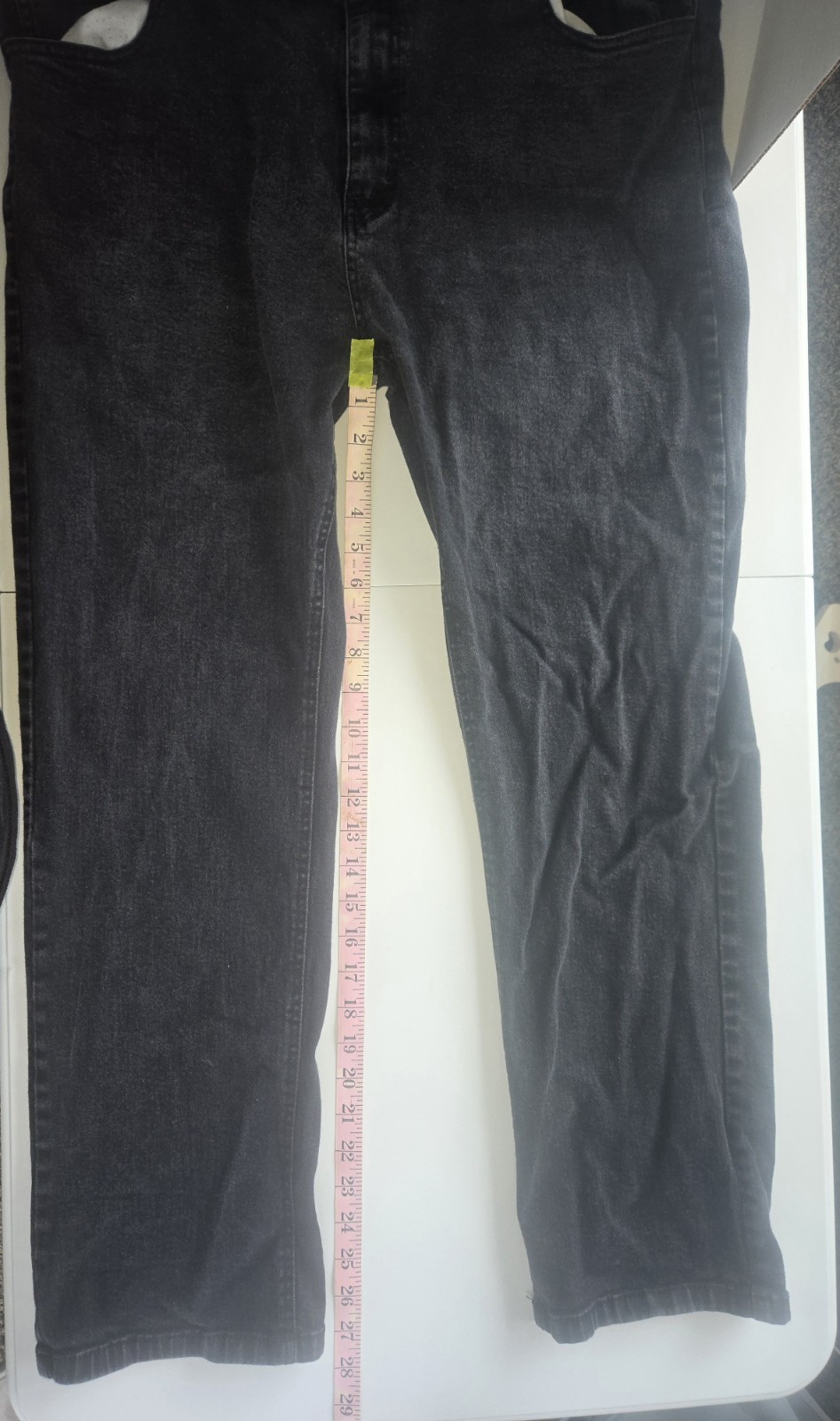 Mens size 48 faded black denim jeans.