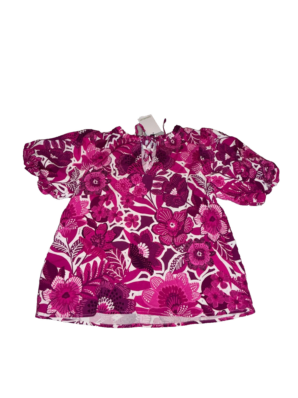 Sugarlips pink flower blouse shortsleeved lightweight blouse