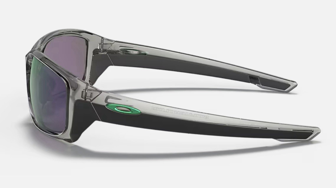 OAKLEY STRAIGHTLINK SUNGALSSES GREY INK TRANSPARENT JADE GREEN IRIDIUM OO9331-03