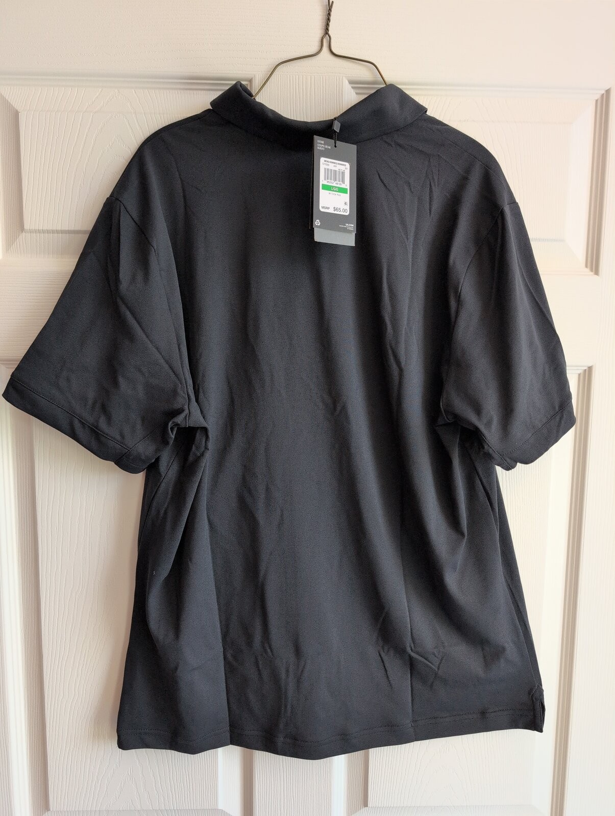 Under Armour Men’s Short Sleeve Title Golf Polo 1370369 Black Size LARGE NWT