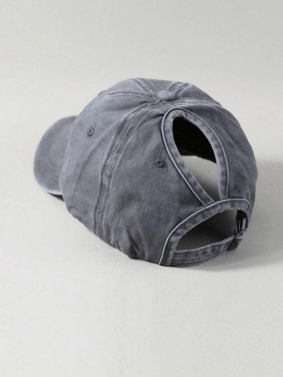 Distressed Baseball Cap Ponytail Unstructured Dad Hat Washed Y2K Anti-UV