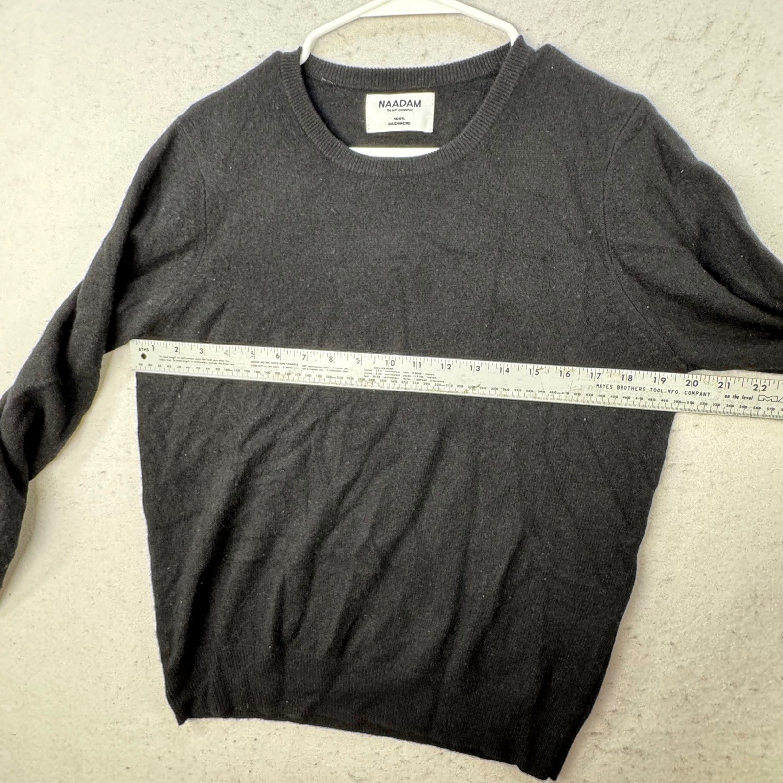 Naadam Cashmere Sweater Womens Large Black Long Sleeve Crew Neck Quiet Luxury