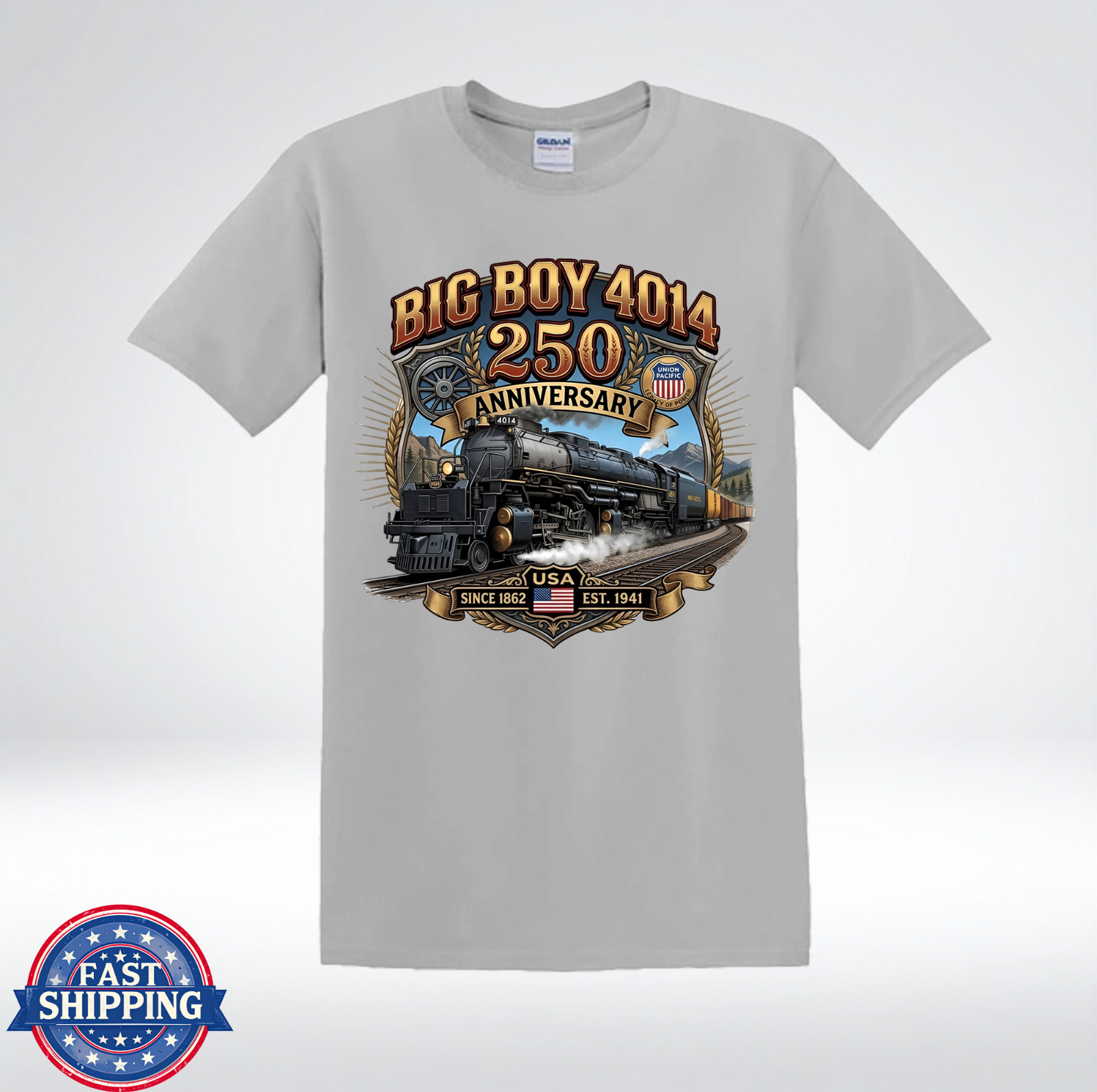 Big Boy 4014 250 Anniversary Steam Train T-Shirt