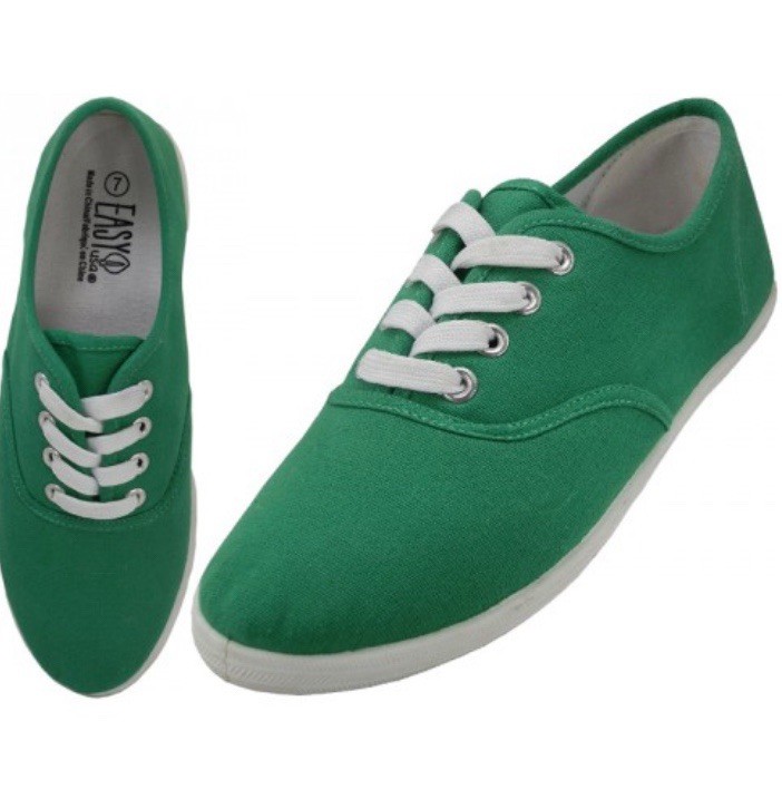 Womens Classic Plimsoll Sneaker Lace Up Fashion Canvas Shoes, Colors, Sizes 6-11
