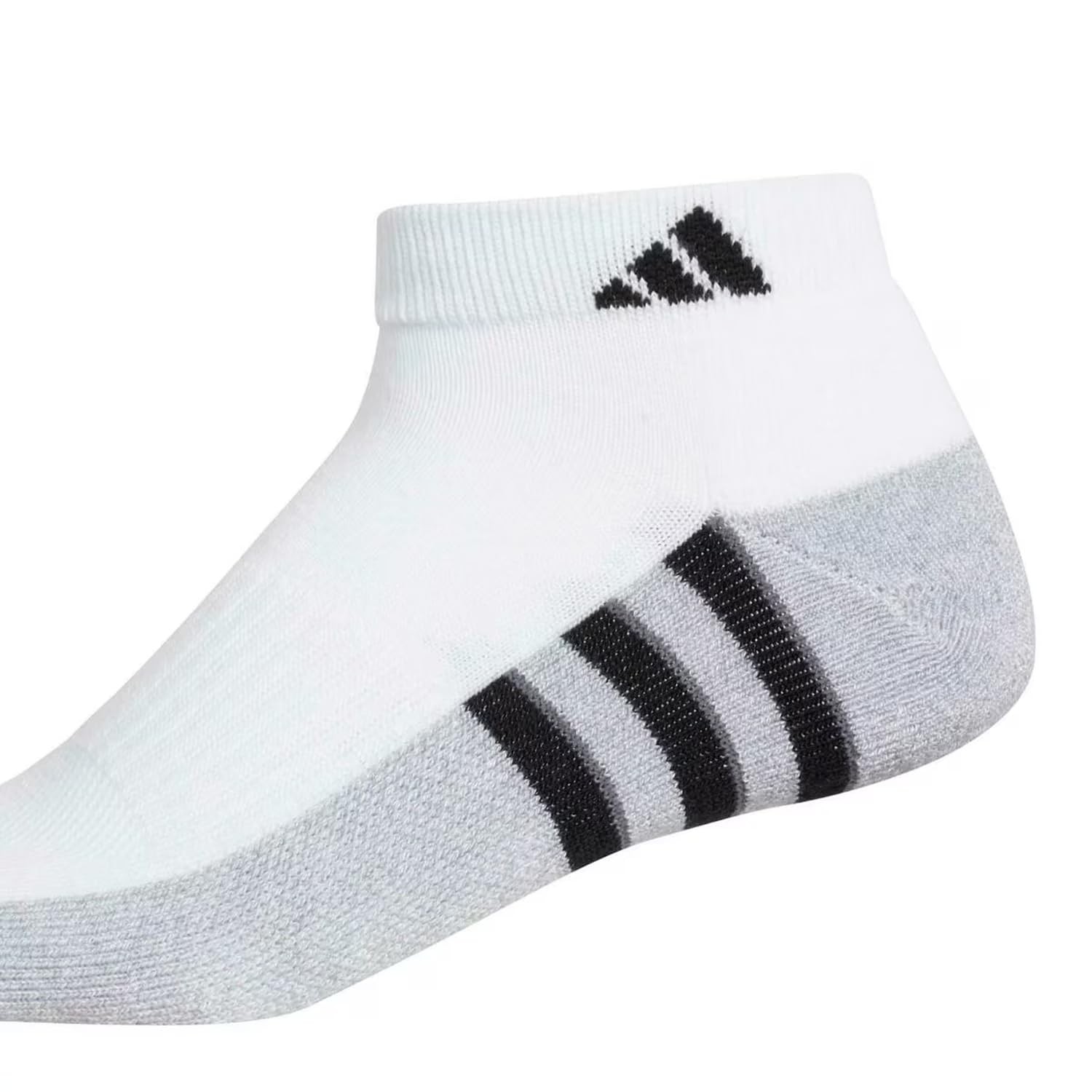 Adidas Aeroready Cushioned Low Cut Socks 6 Pair White Black Blue Men’s Size 6-12