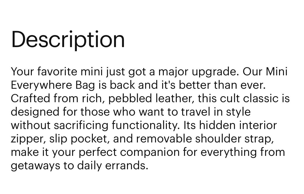 AWAY Mini Everywhere Bag Pebble Leather Crossbody Purse – Hard To Find – SO CUTE