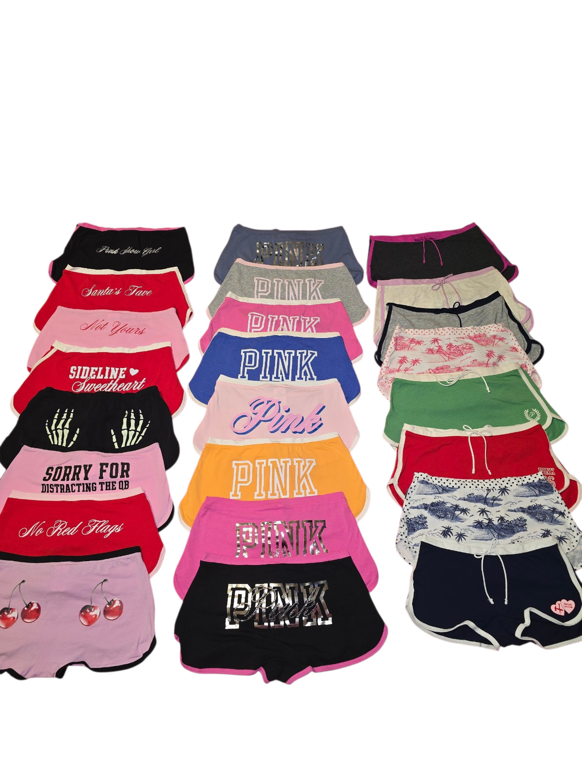 Victoria’s Secret Pink Dorm Boyshort Panty Red Blue Green XS S M L XL NWT