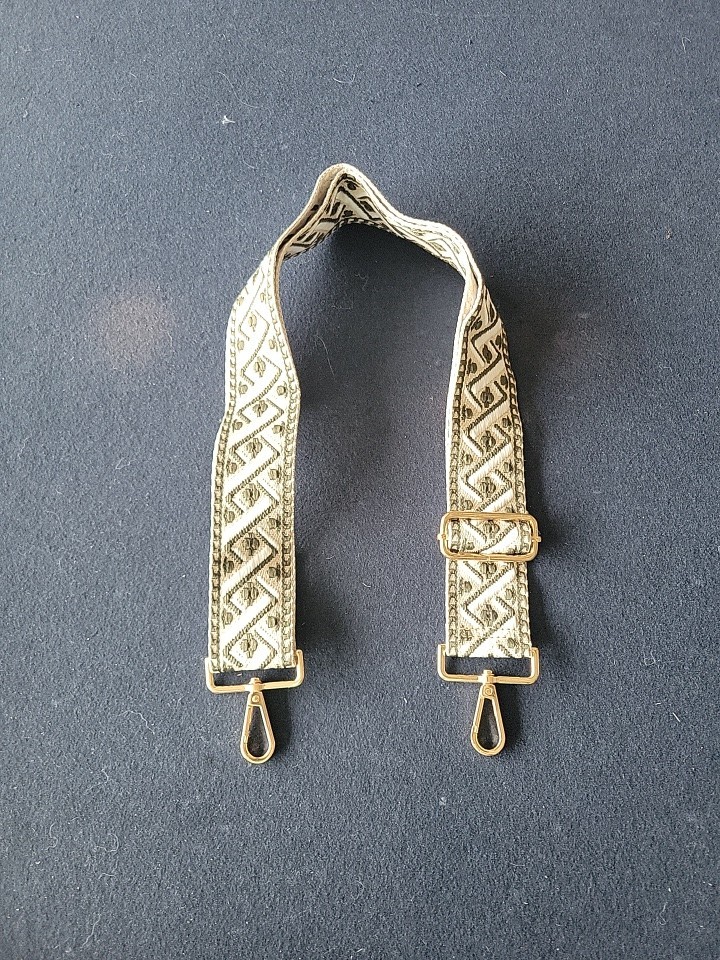 Fashion Shoulder Strap Adjustable Replacement Green/ white/ tan 2in
