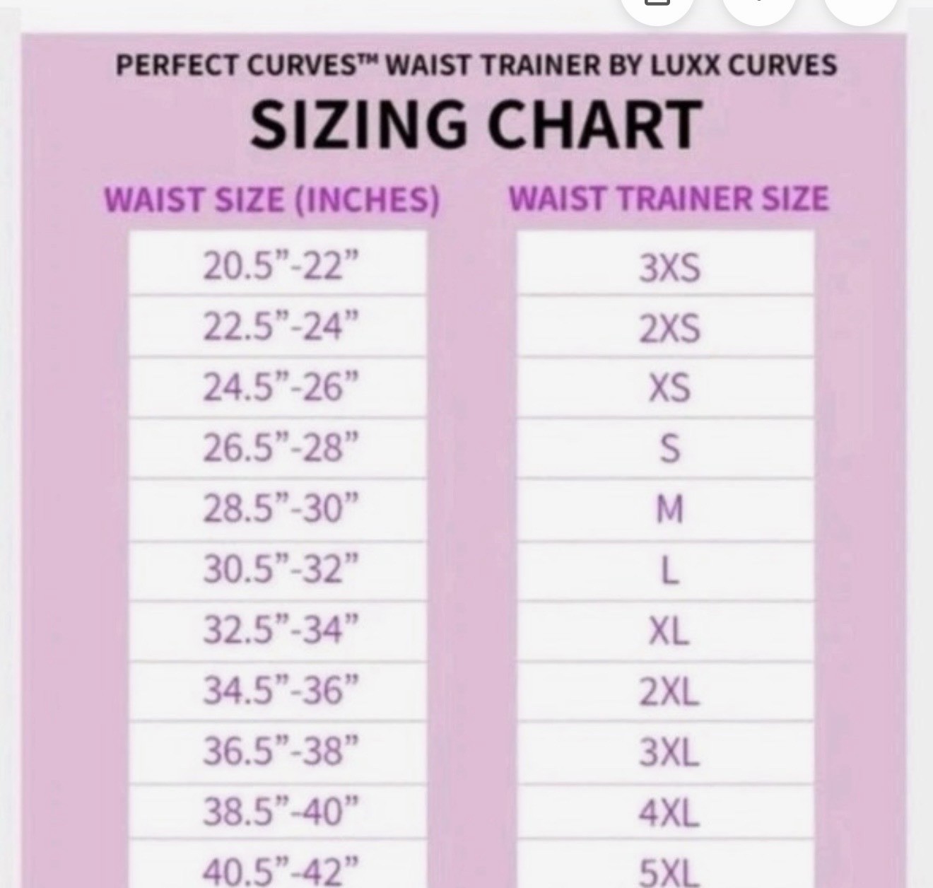 Medium Luxx Curves Waist Trainer Black Latex Firm Compression Women’s Shapewear