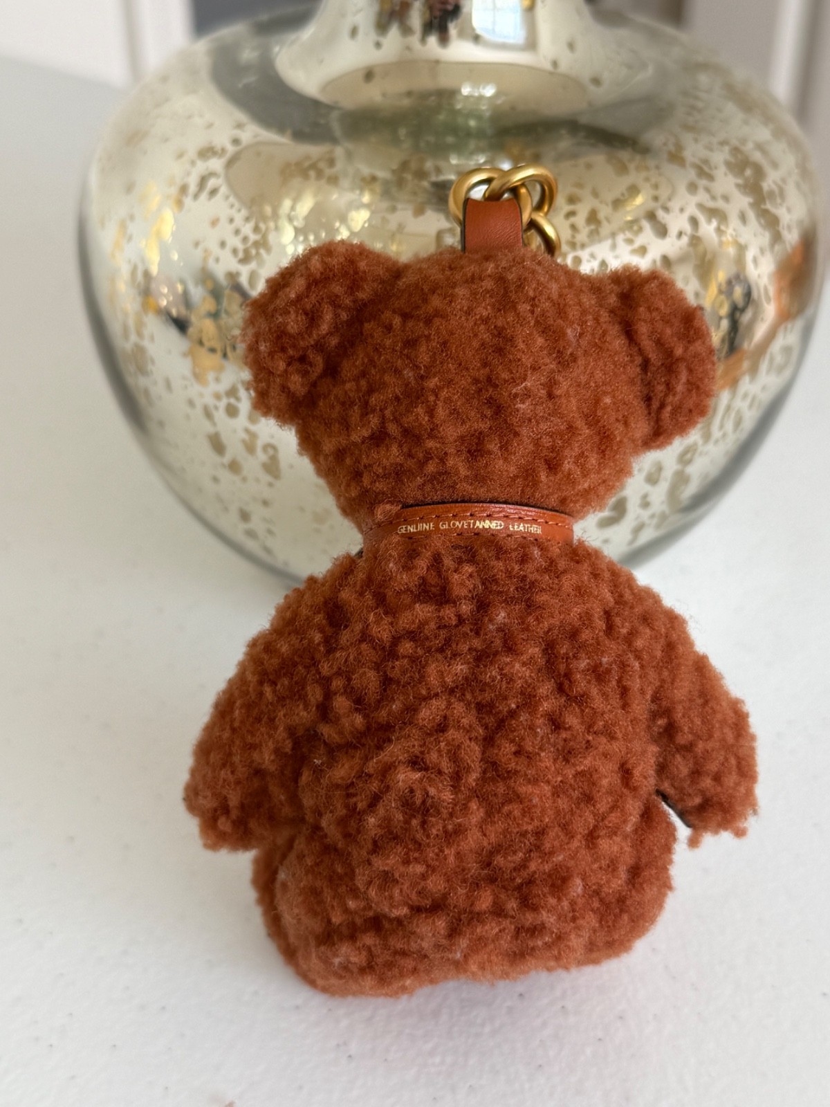Coach Bear Bag Charm In Signature Shearling – Ginger “Gingy” EUC