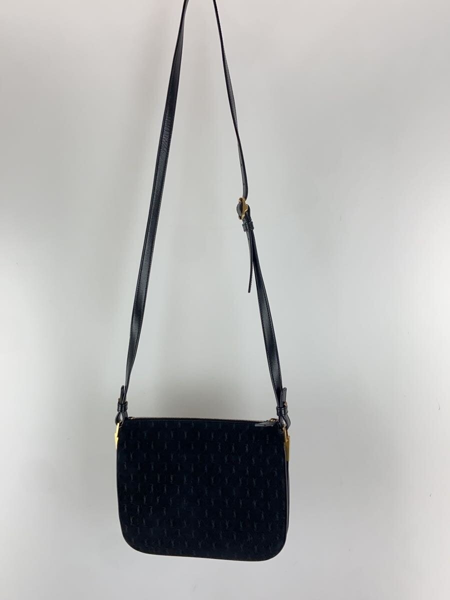 SAINT LAURENT Shoulder Bag Suede BLK Monogram GAB 585541 0619