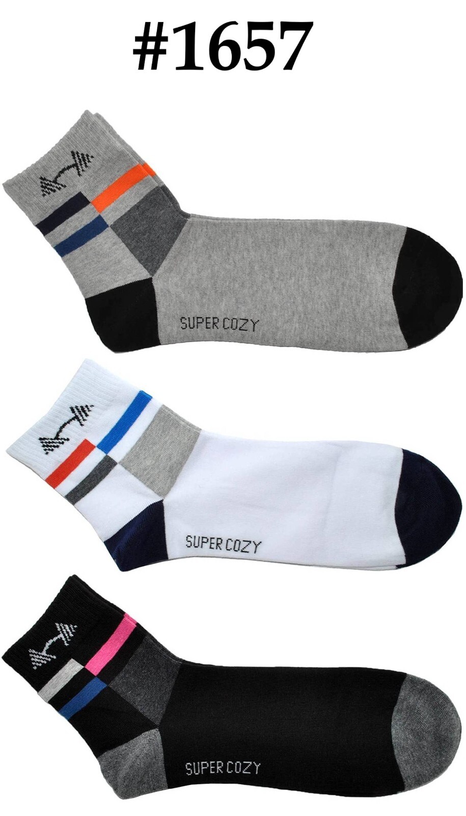 Men’s Athletic Crew Socks 12 Pack, Breathable Cotton Assorted Colors and Pattern