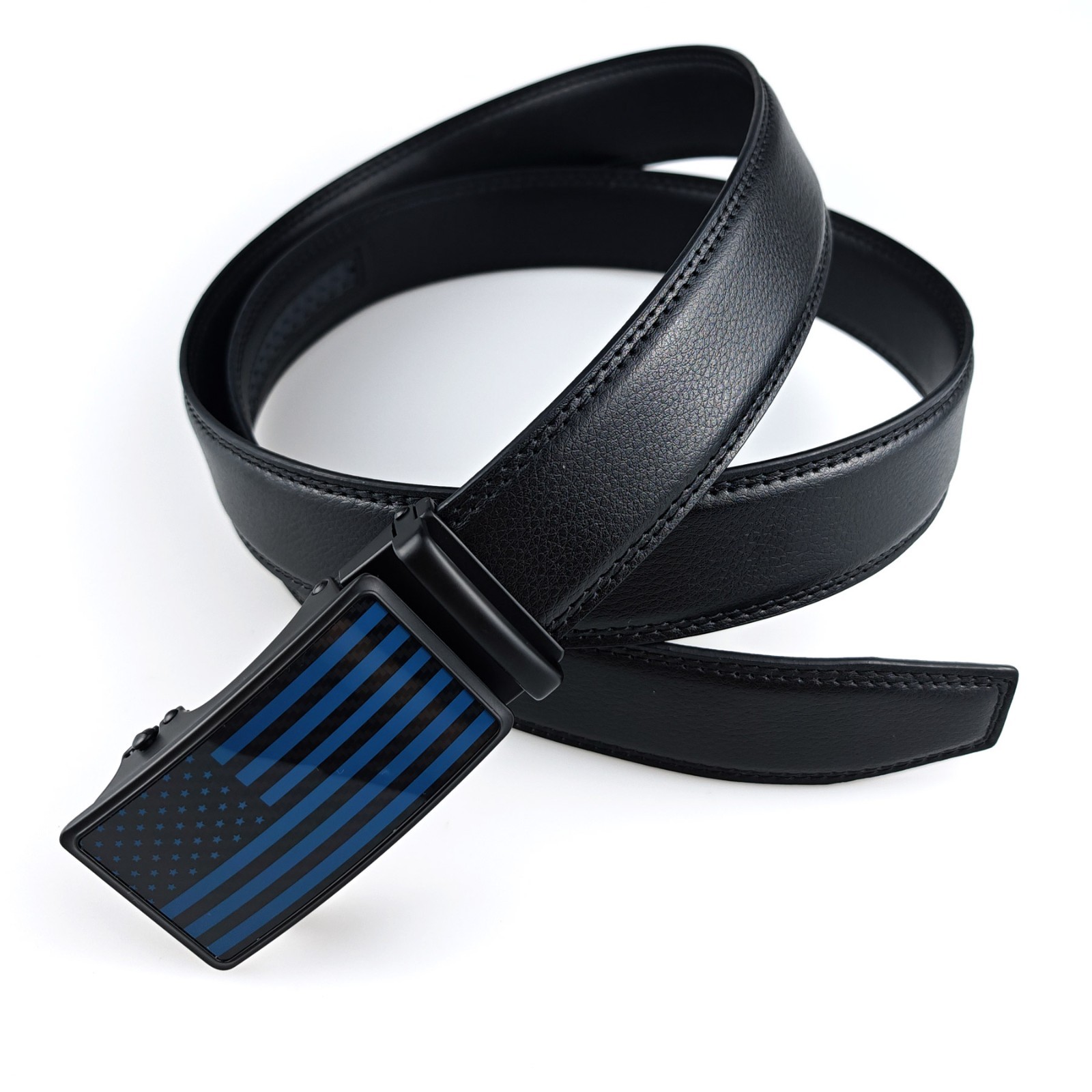 New Genuine Leather Mens Ratchet Belt Belts For Men Adjustable Automatic Buckle