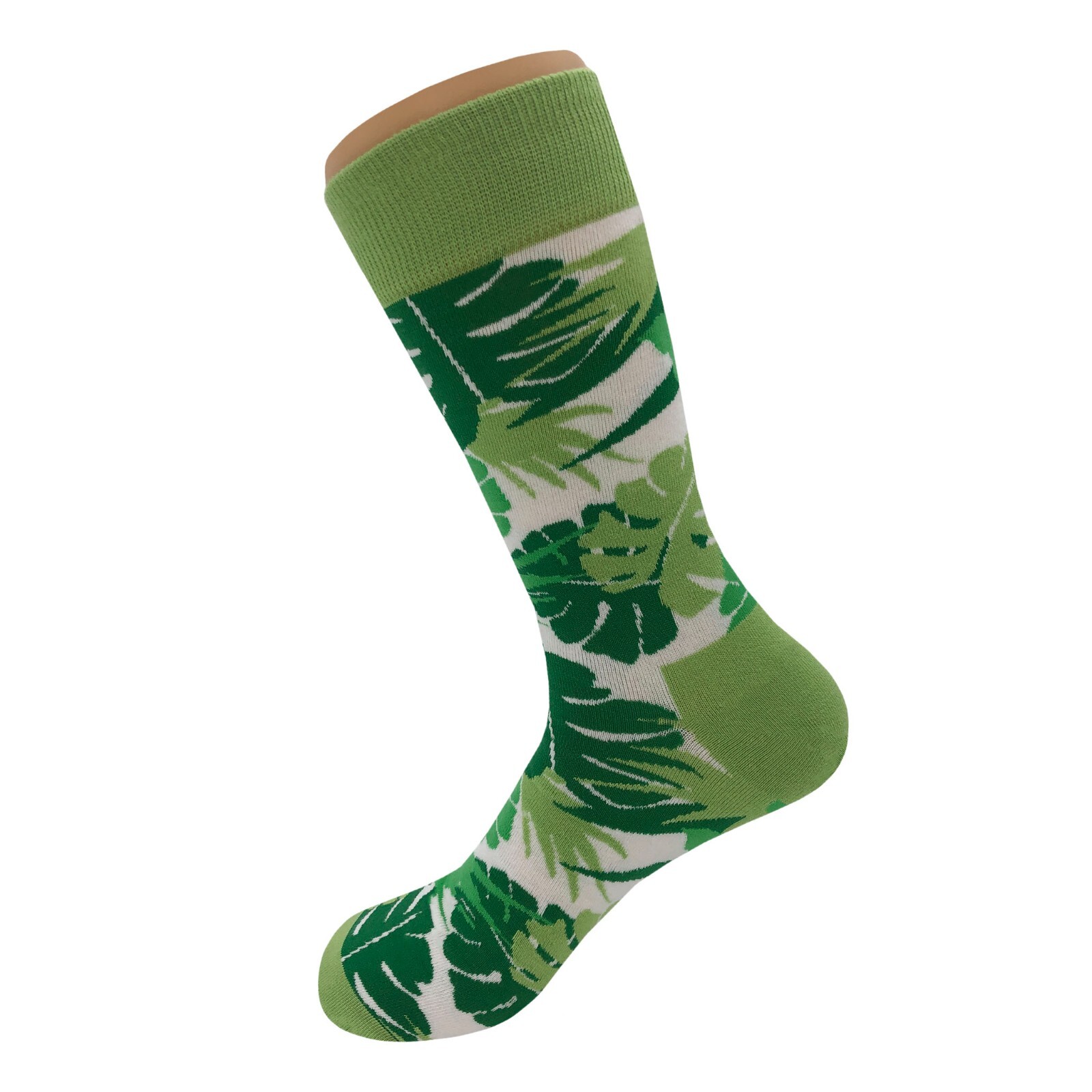 NWT Green Fern Dress Socks Novelty Men 8-12 Green Crazy Fun Sockfly