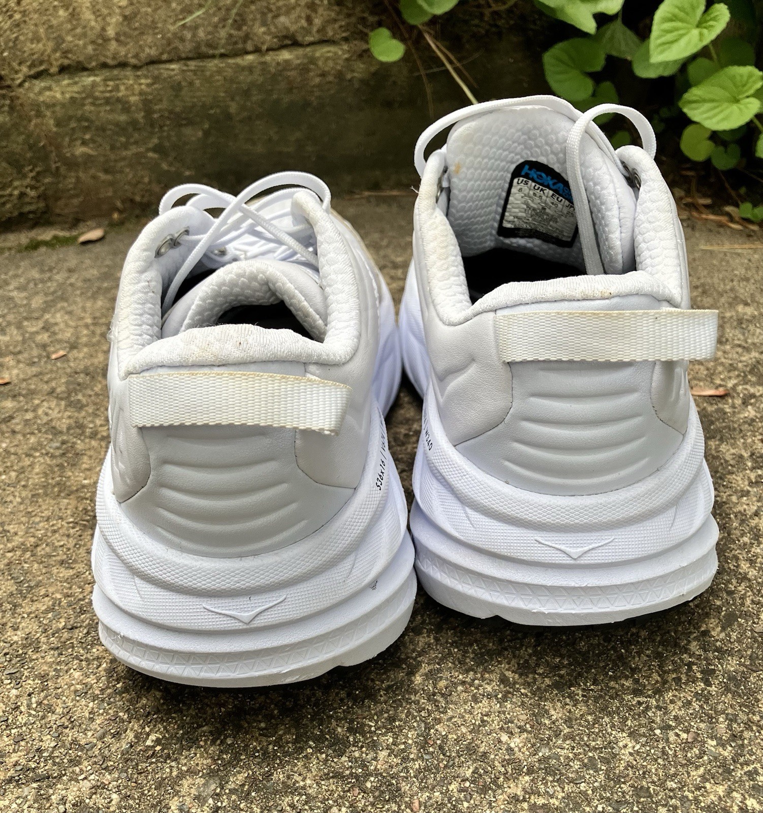 Hoka One One Bondi SR White Women’s 8 Leather Athletic Sneakers Slip Resistant