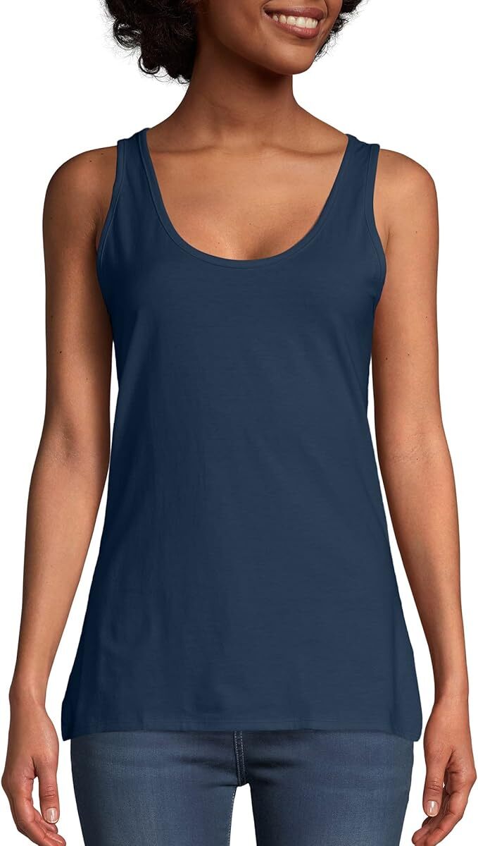 Hanes Scoop Neck Tank Top Sleeveless Lightweight Essential Women