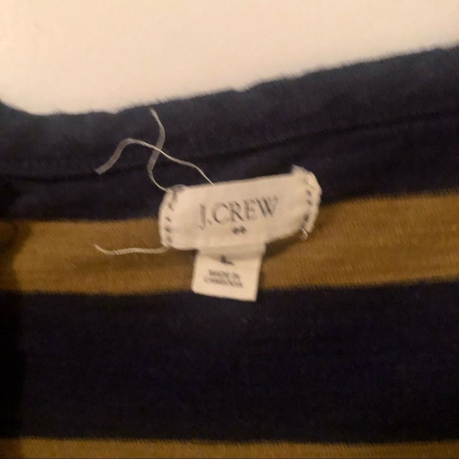 Green and navy striped J. Crew tank