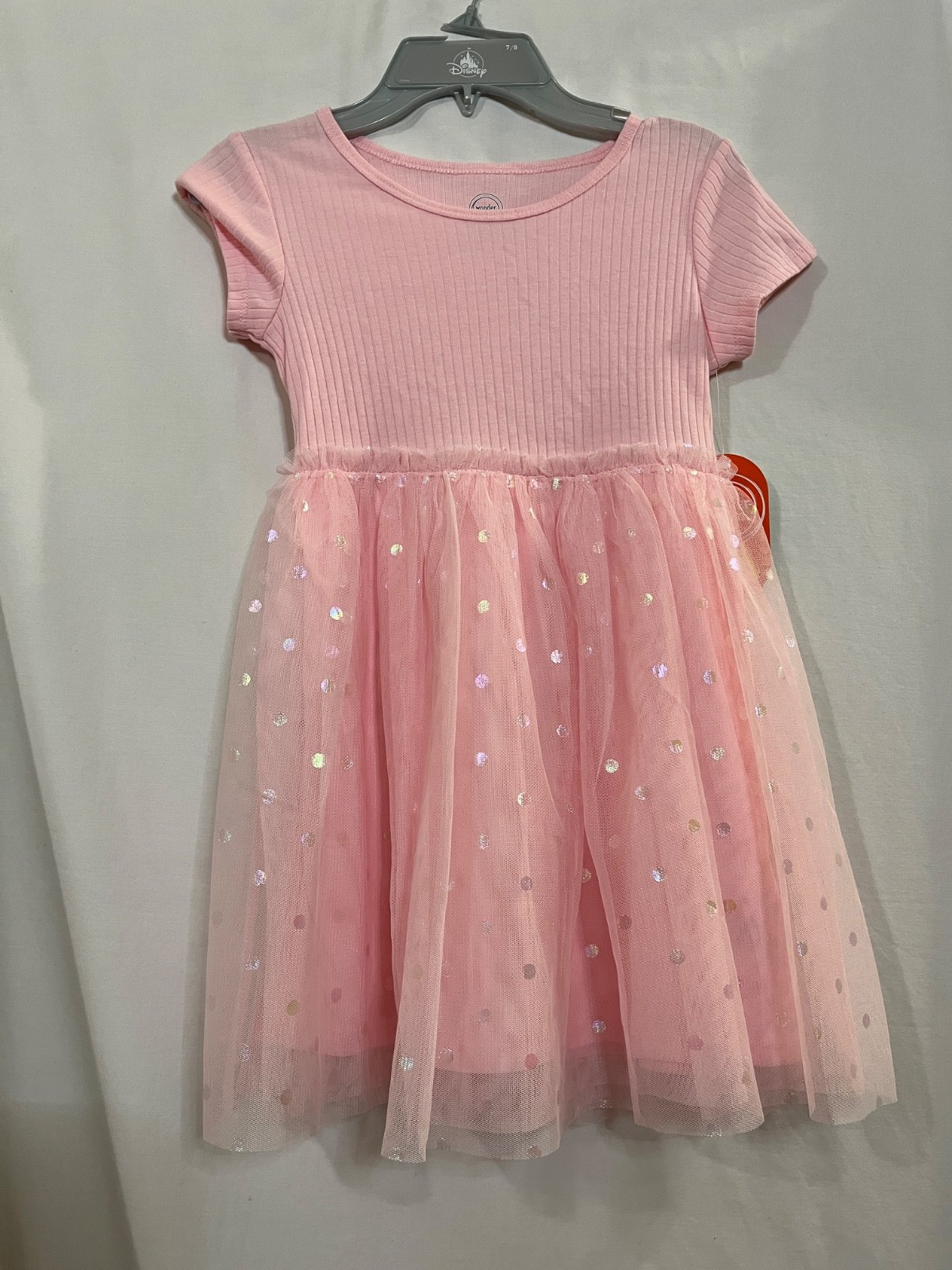 Wonder Nation Ribbed Tulle Tutu Dress Girls Pink Dots Many size New