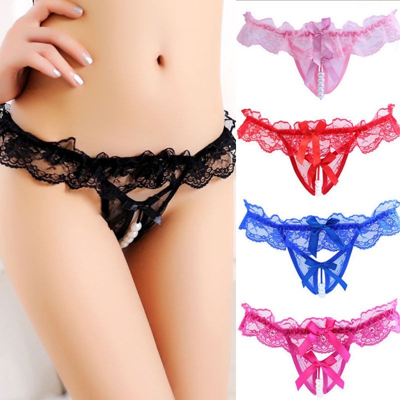 ☆USA☆ Sexy Women Lace Thong G-string Panties Lingerie Underwear Crotchles T-back