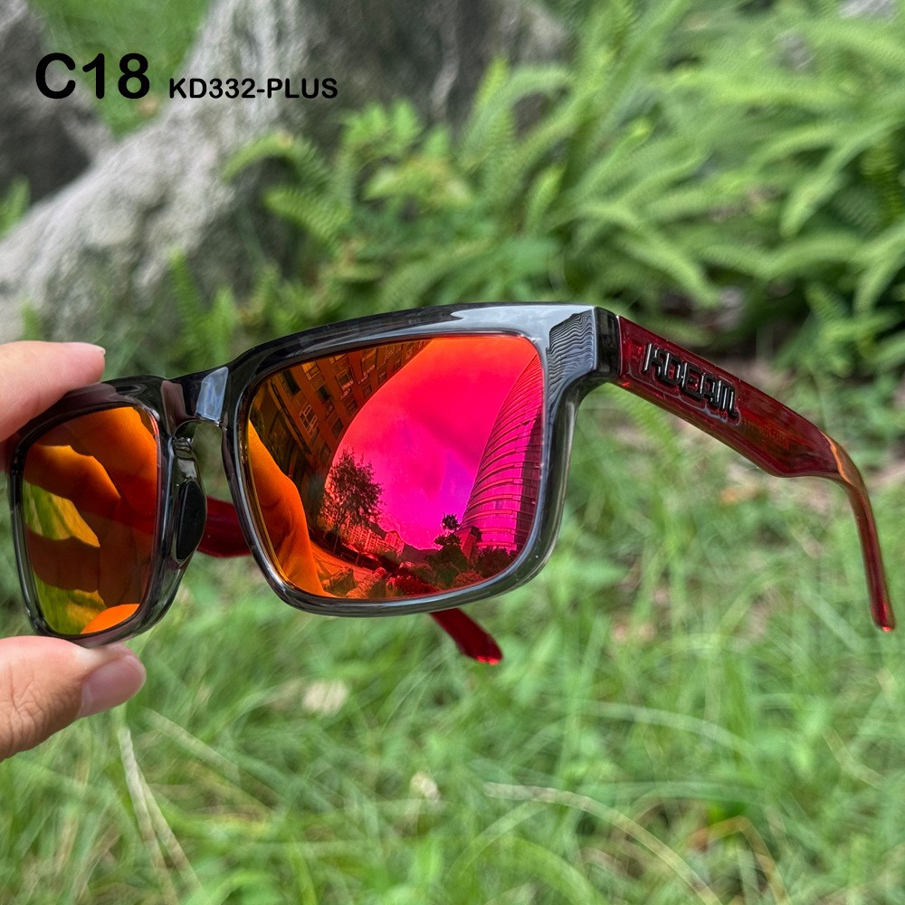 KDEAM Unisex Oversize Polarized Square Sunglasses Outdoor Driving Sport Glasses
