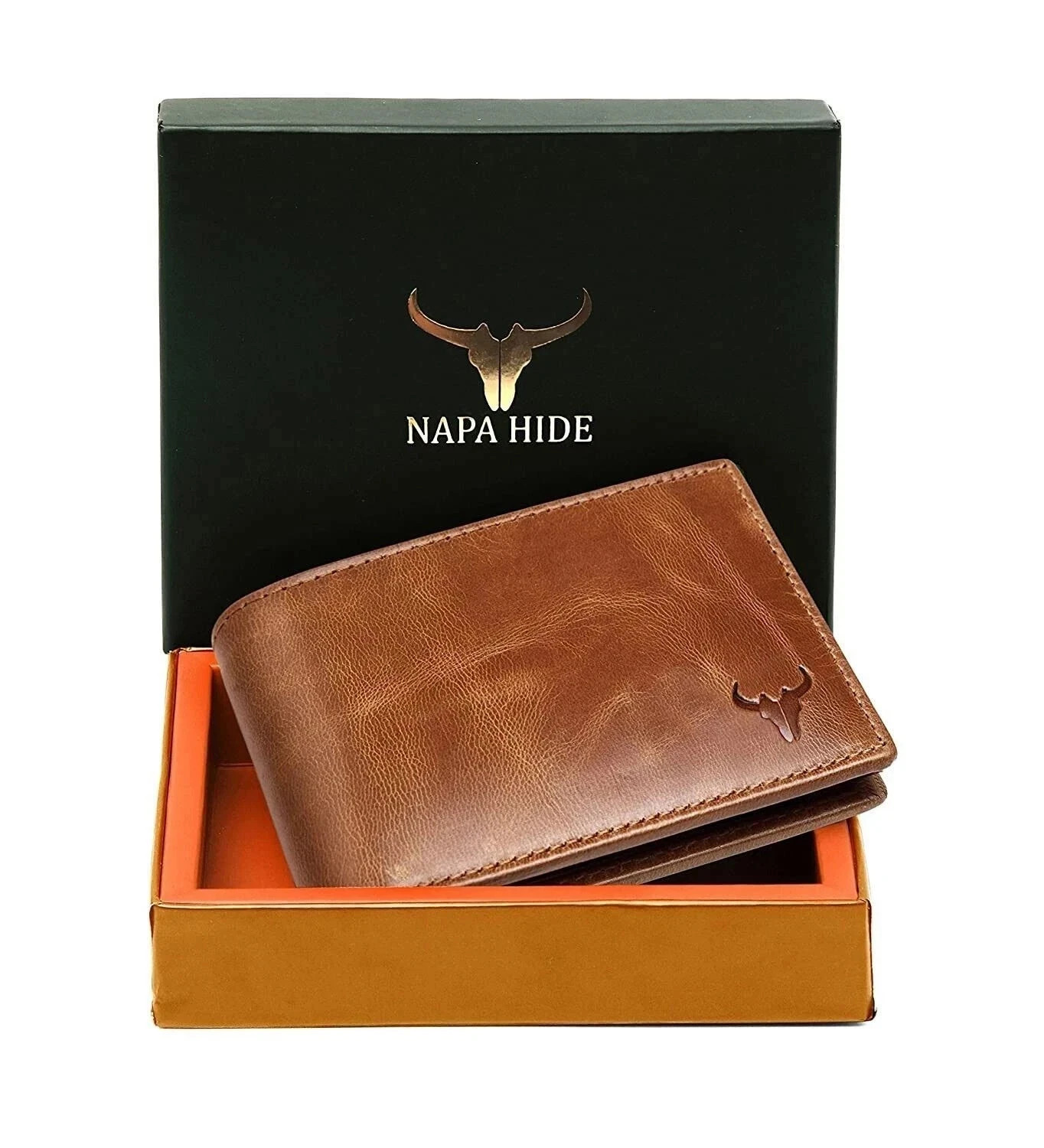 NAPA HIDE Leather Bifold Wallet RFID Blocking Stylist Wallet Daily GIFT MEN