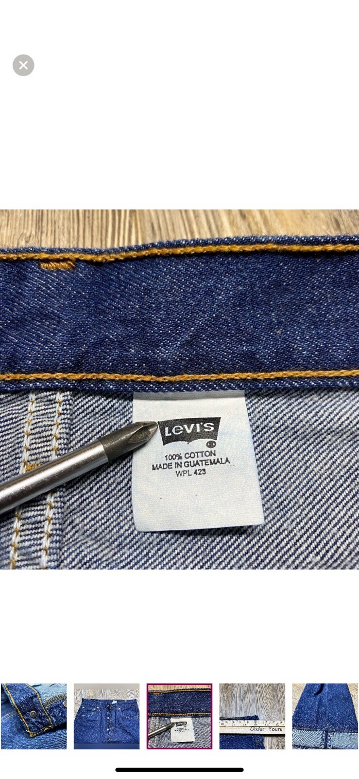 NWT Vintage Deadstock Levi’s 501XX Jeans 32×30 USA Made 1993 Shrink-to-Fit 90s
