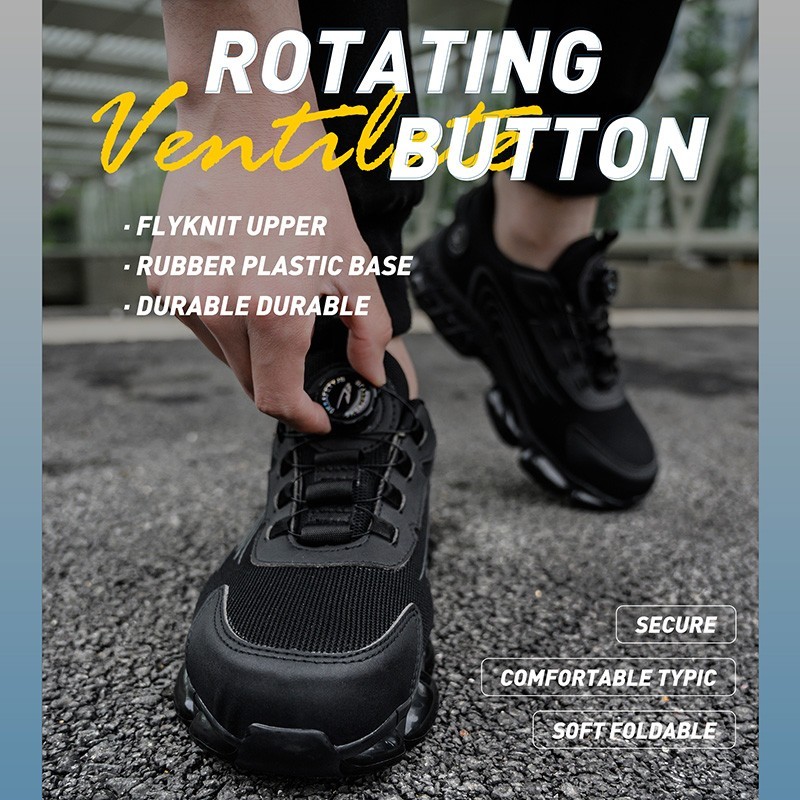 New Work Sneakers Steel Toe Shoes Men Safety Shoes Puncture-Proof Work Shoes