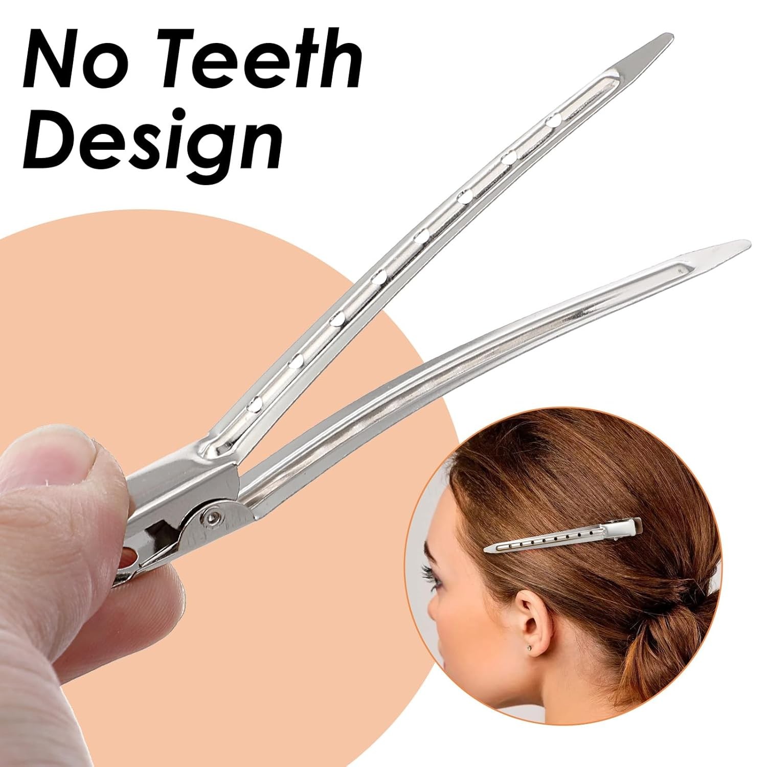 500x Silver Metal Duck Bill Hair Clips for Women -Hair Styling,Hair Coloring LOT