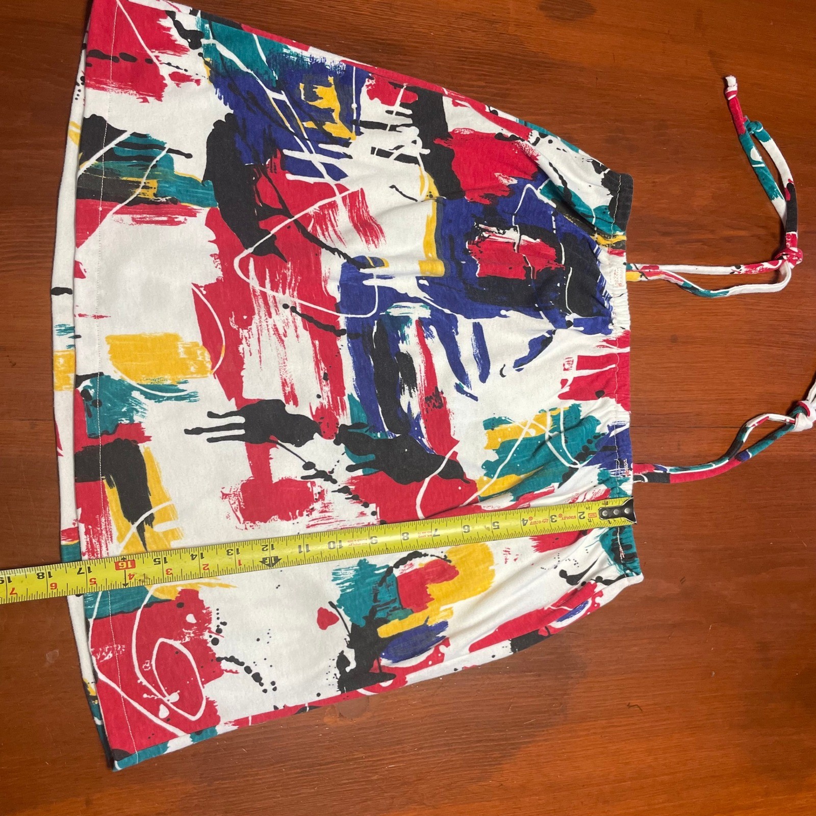 VTG 80s-90s Cami Tank Top Lot Paint Splatter Memphis Geometric Triangles Retro