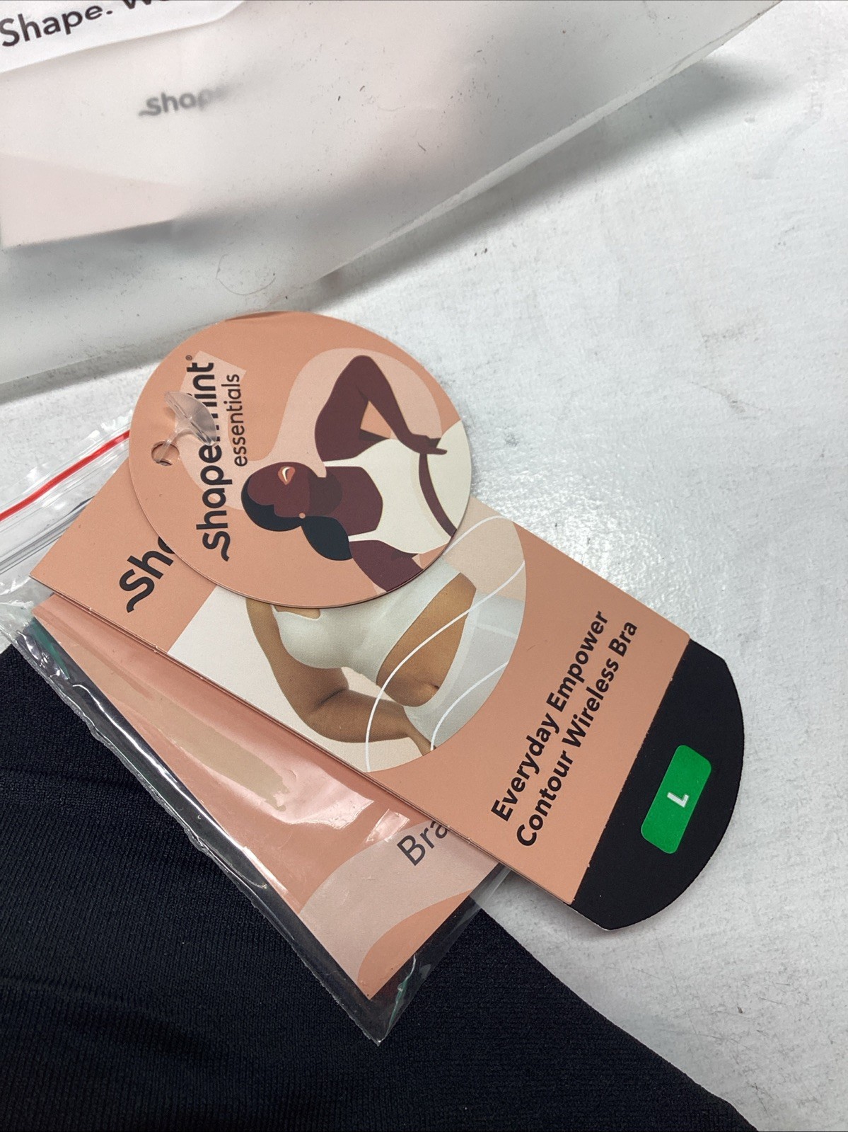 Shapermint Everyday Empower Contour Wireless Bra Large Black