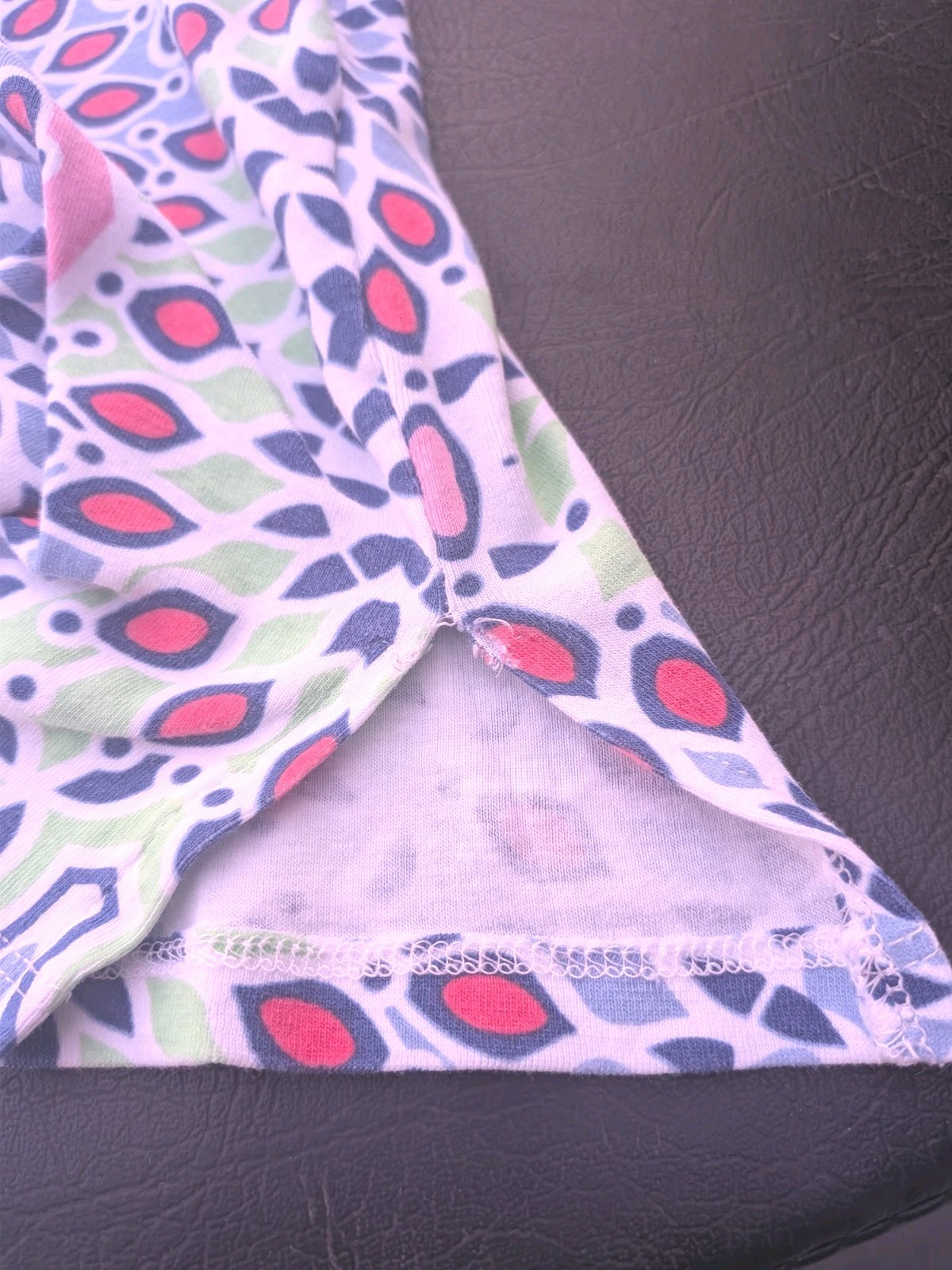 Talbots Woman 3X Stretch Weekend Tee Shirt Multicolor Mosaic Kaleidoscope Print