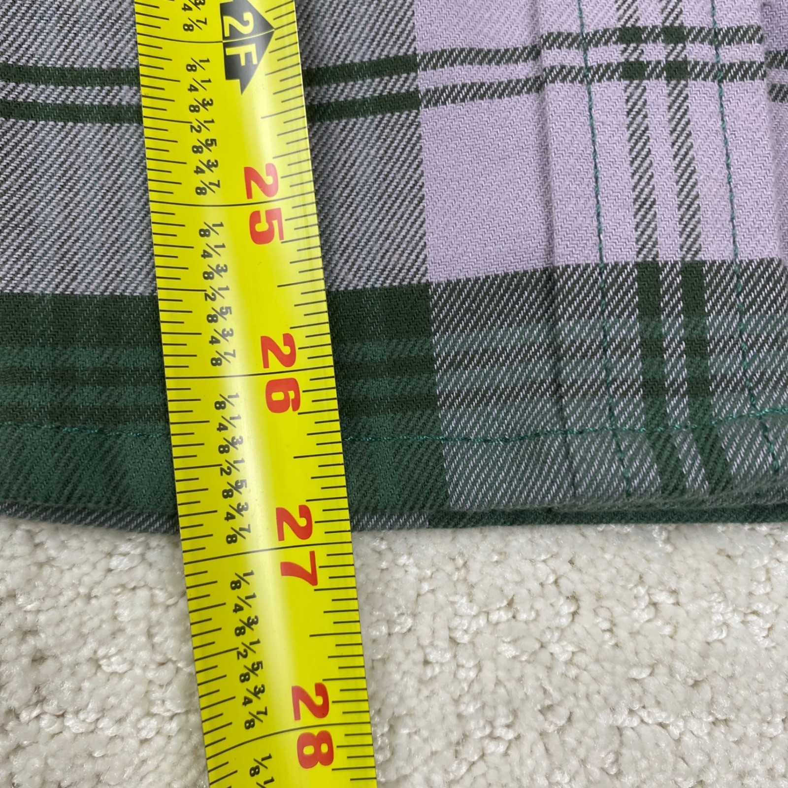 Carhartt Shirt Women’s S 4/6 Green Purple Plaid Cotton Spandex NWT Gorpcore
