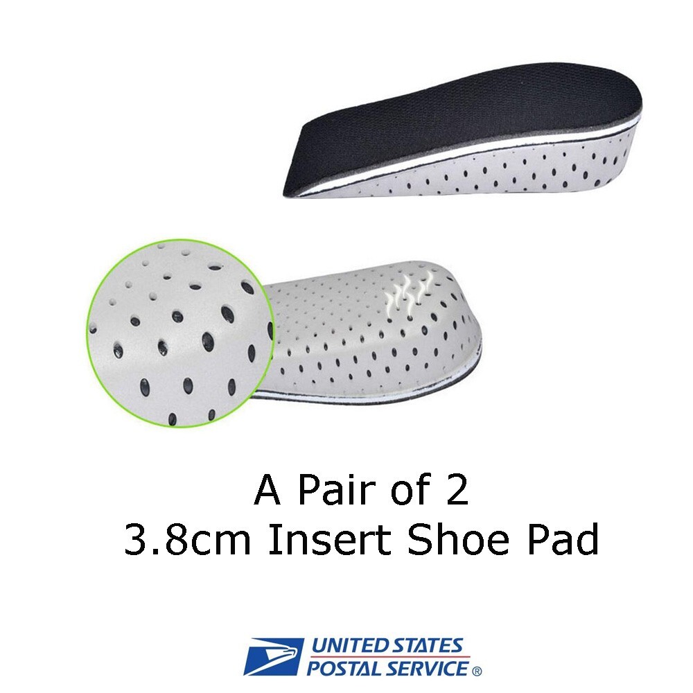 3.8cm 1 pair Height Increasing shoes Insoles Heel Lift Pad Insert Shoe Taller