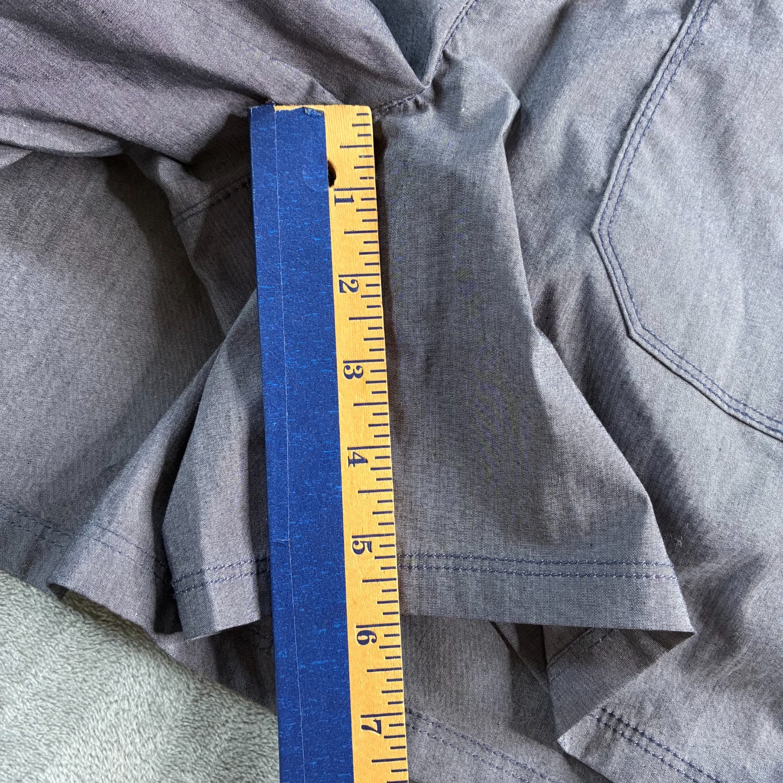 Columbia Womens Skort Blueish Gray Elastic Waist Longer Days Size 14 Omni Shield