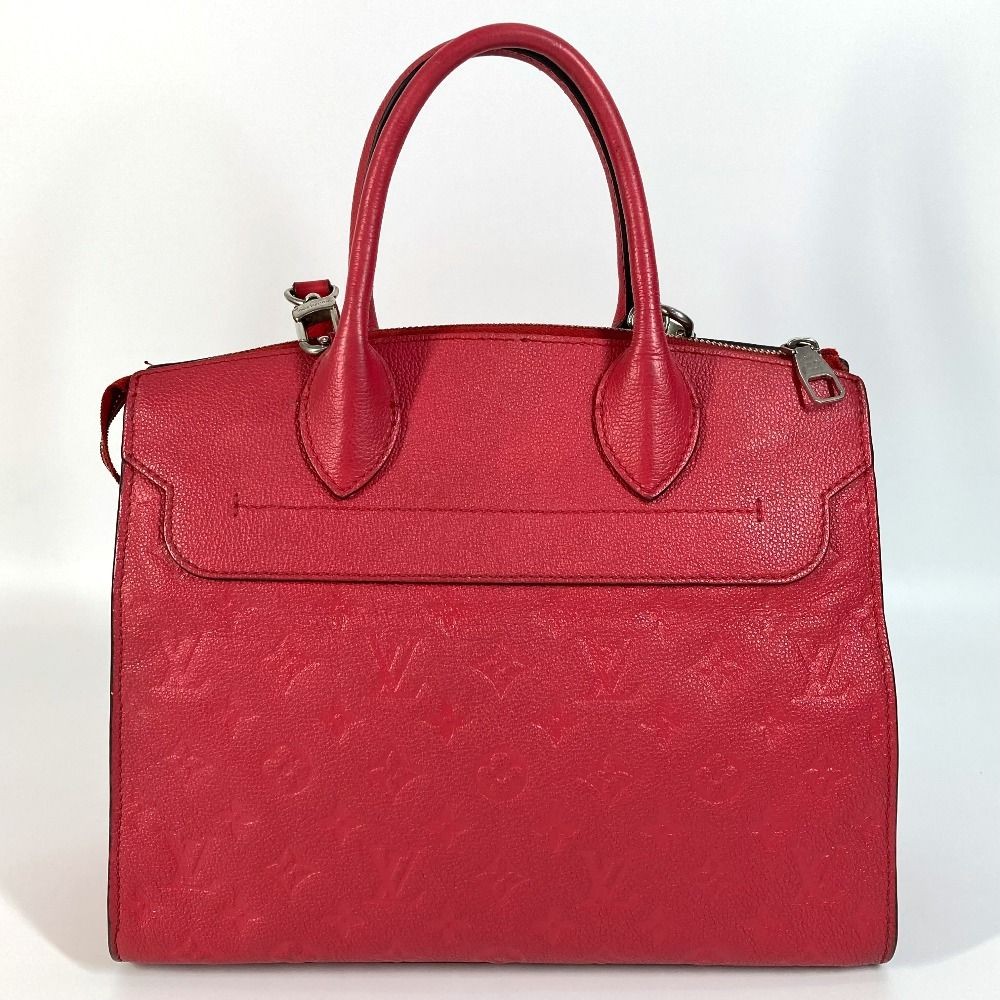 Louis Vuitton Pont Neuf MM 2WAY HandBag Tote Shoulder M42711 Red Authentic