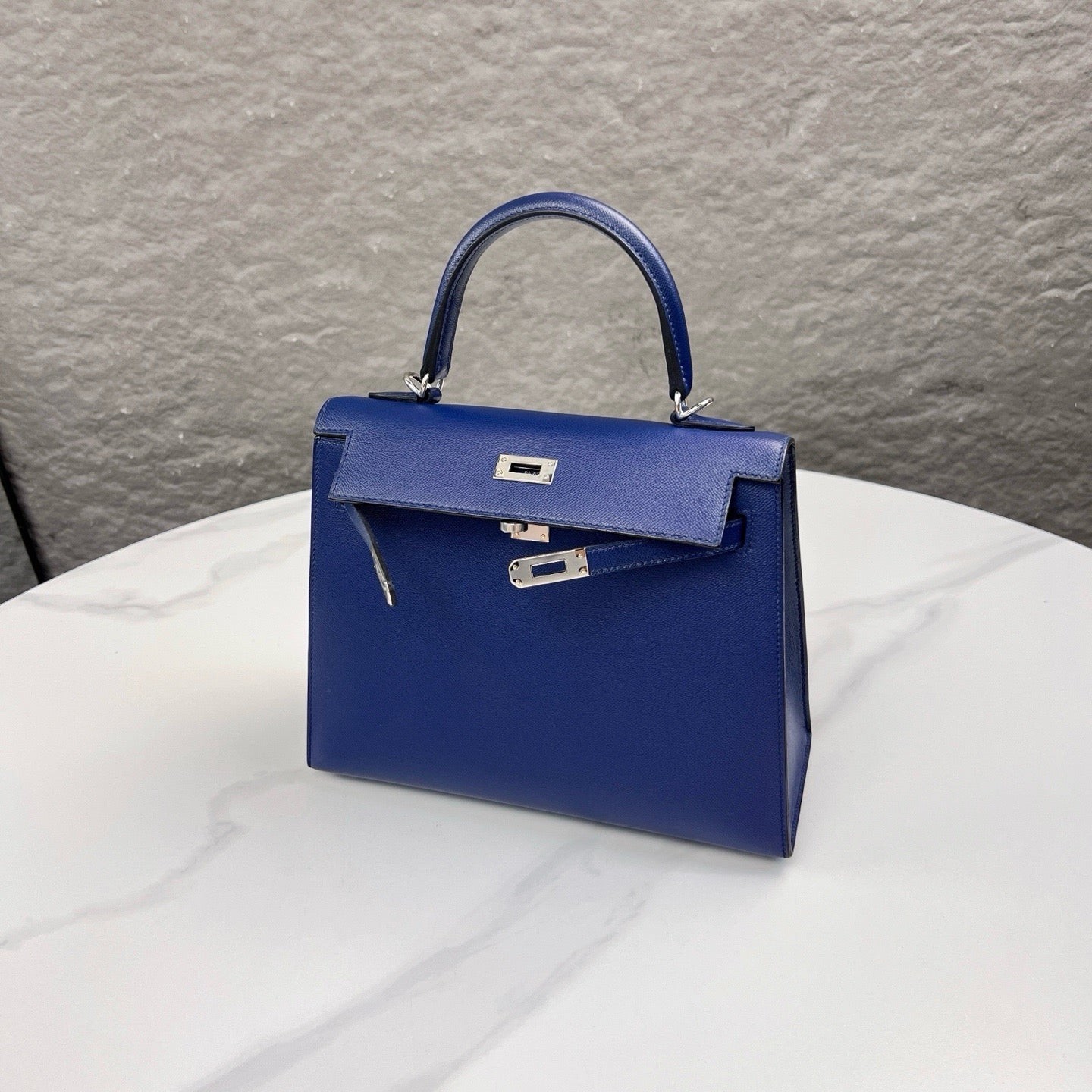 Hermes Kelly 25 73 Bleu Saphir Madame (mk103190)
