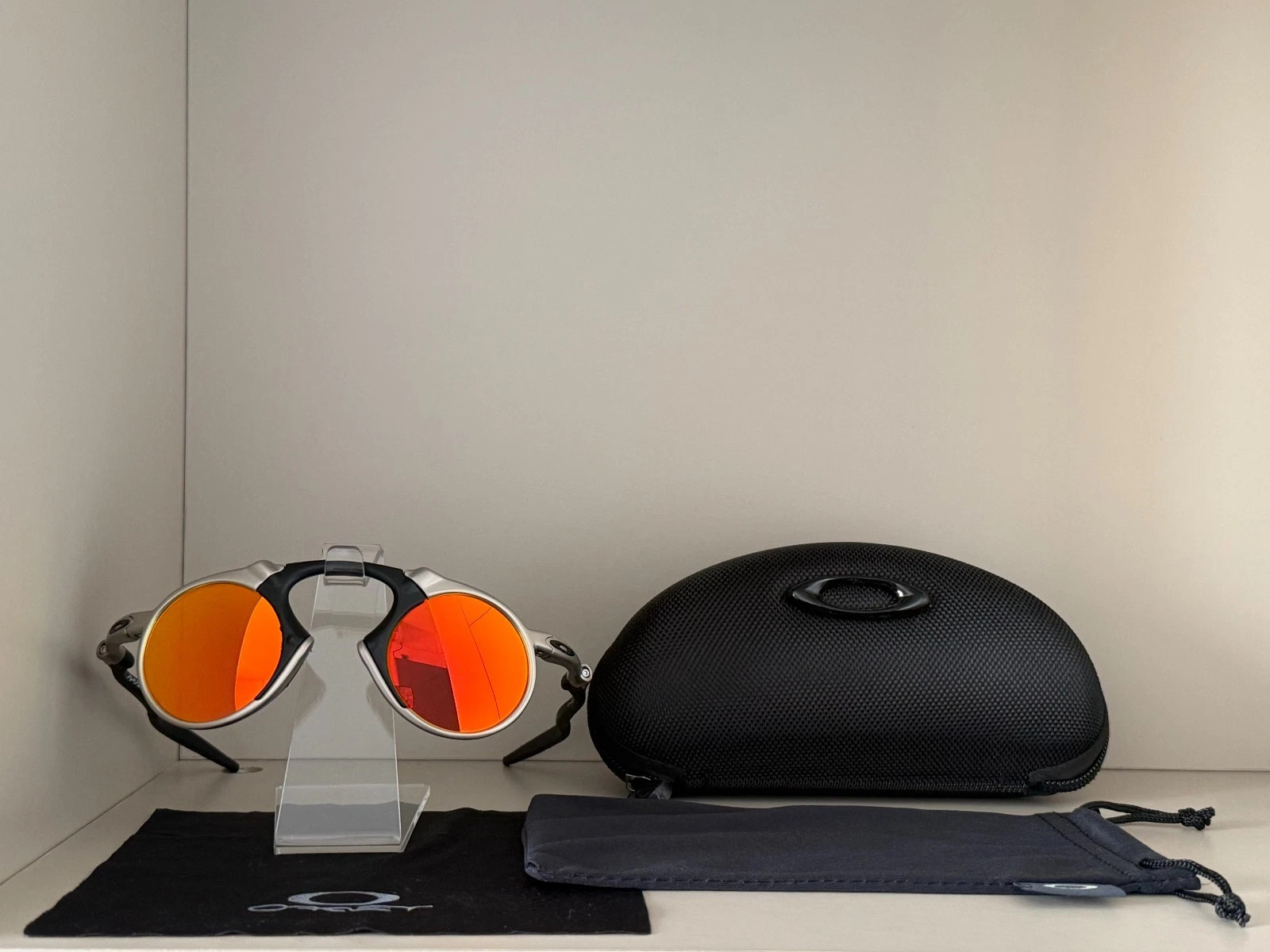 Oakley X-Metal Madman OO6019 Dark Carbon Ruby Iridium Sunglasses
