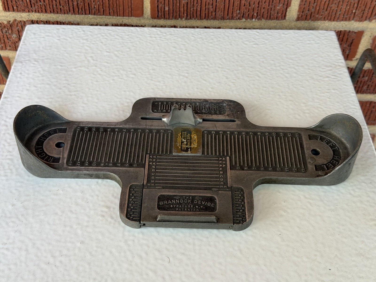 Brannock Men’s Foot Measuring Device Vintage Shoe store Syracuse NY