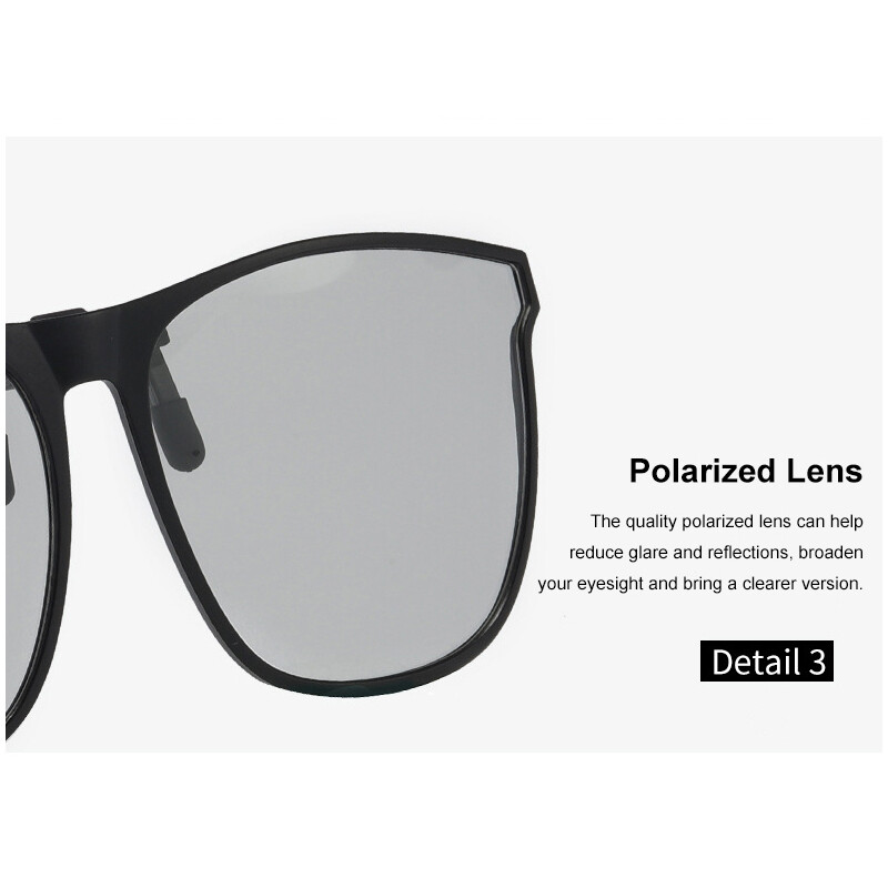Polarized Clip-on Sunglasses Anti-Glare UV Protection Square Clip On Sun Glasses